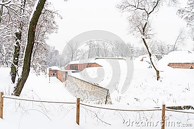 Main artillery fort 52 `Borek`, KrakÃ³w, Poland Stock Photo